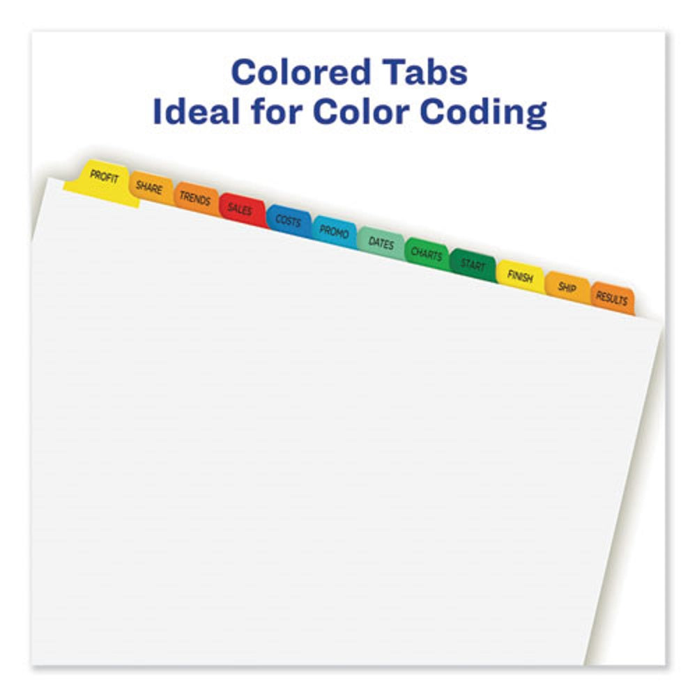 INDEX MAKER - CLEAR LABEL DIVIDER - COLOR TABS - LETTER