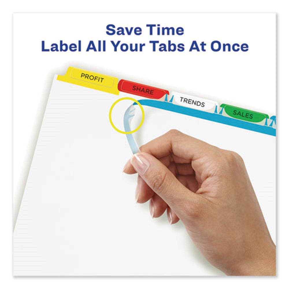 PRINT & APPLY INDEX MAKER INDEX DIVIDER - 5 COLOR TABS - LETTER