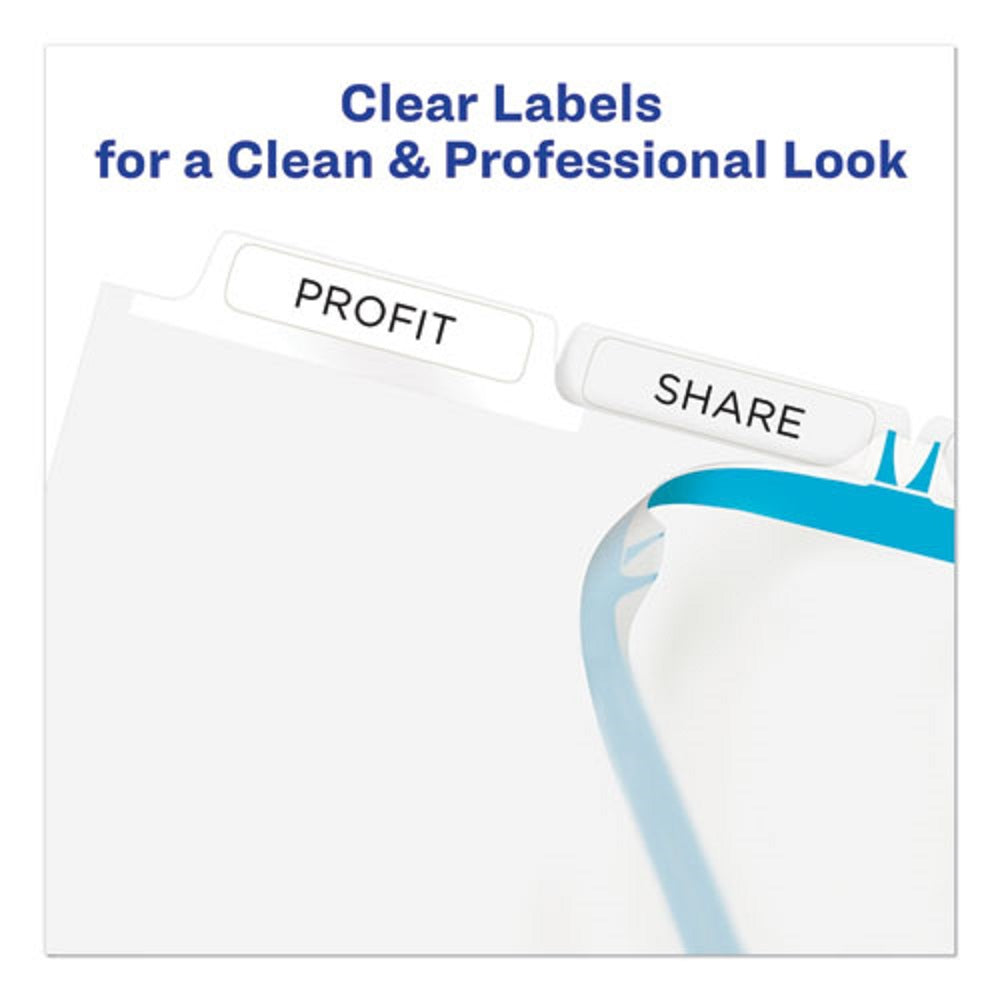 PRINT & APPLY CLEAR LABEL DIVIDERS - INDEX MAKER EASY APPLY LABEL STRIP