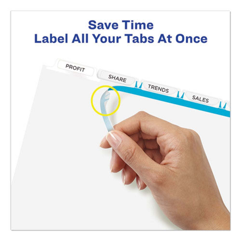 PRINT & APPLY CLEAR LABEL DIVIDERS - INDEX MAKER EASY APPLY LABEL STRIP