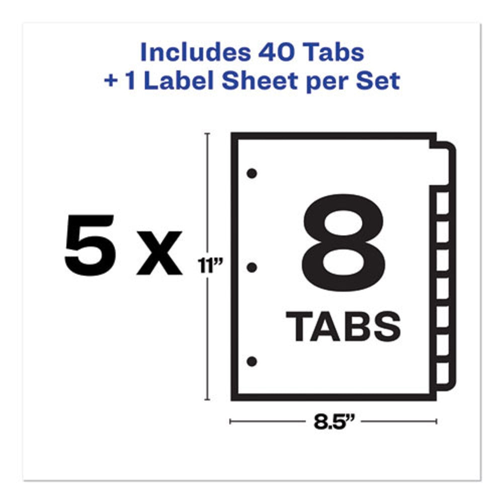 PRINT & APPLY CLEAR LABEL DIVIDERS - INDEX MAKER EASY APPLY LABEL STRIP