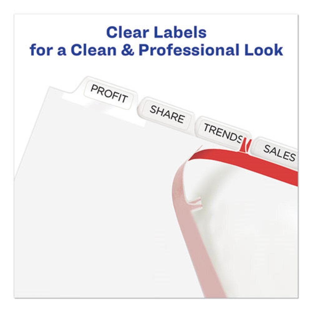 PRINT AND APPLY INDEX MAKER CLEAR LABEL UNPUNCHED DIVIDERS, 8 TAB