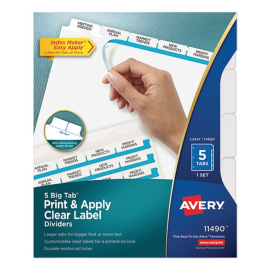 AVERY BIG TAB INDEX MAKER INDEX DIVIDER