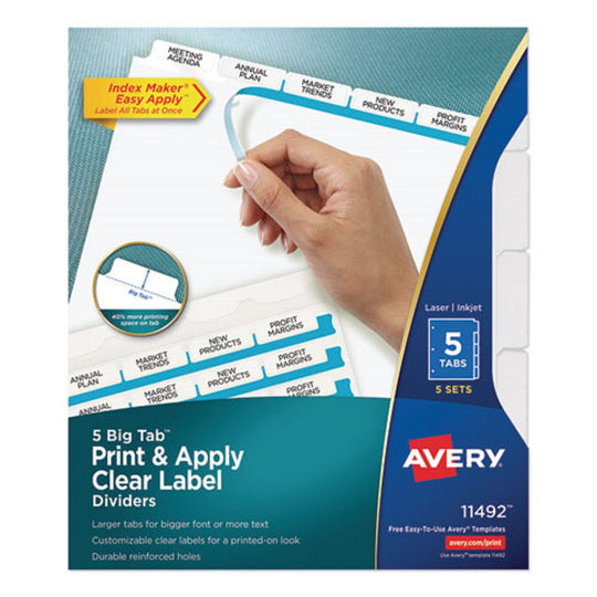 AVERY BIG TAB INDEX MAKER INDEX DIVIDER