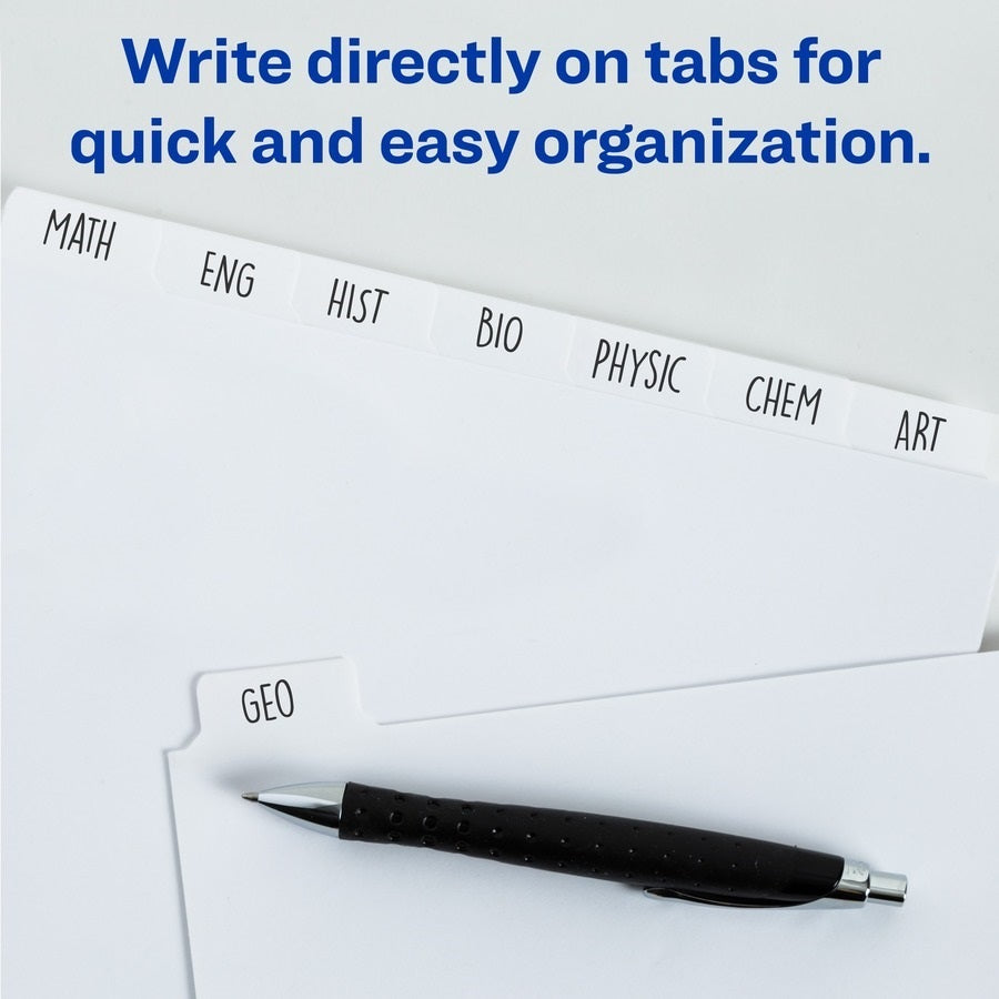 WRITE AND ERASE PLAIN-TAB PAPER DIVIDERS, 5 TAB, LETTER - MULTICOLOR