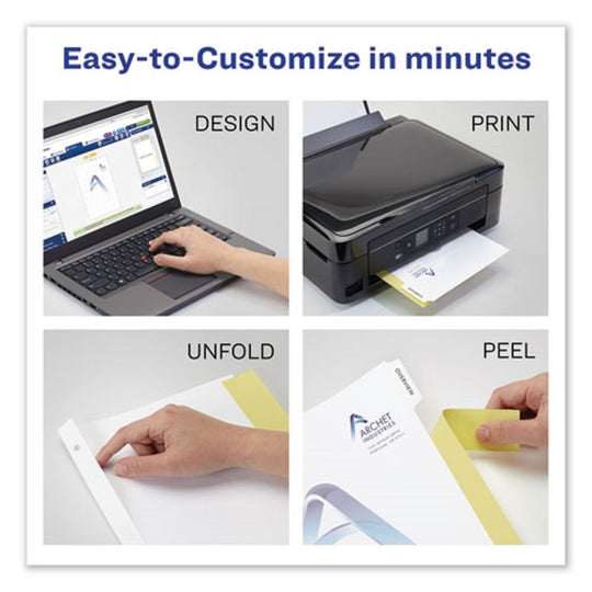 CUSTOMIZABLE PRINT-ON-DIVIDERS, 5 TAB