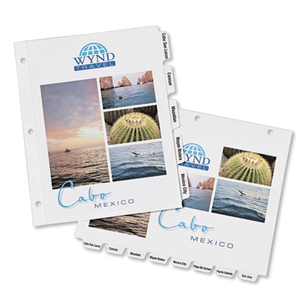 CUSTOMIZABLE PRINT-ON-DIVIDERS, 5 TAB