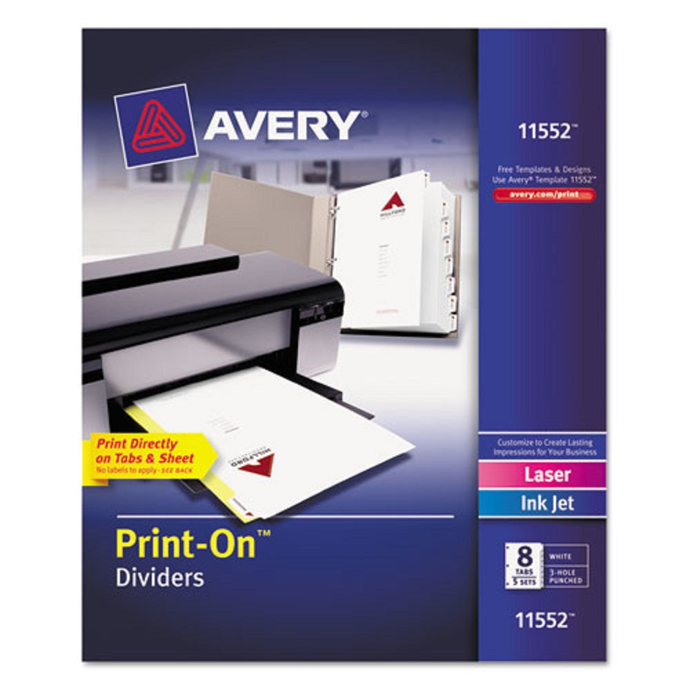 AVERY CUSTOMIZABLE PRINT-ON DIVIDERS