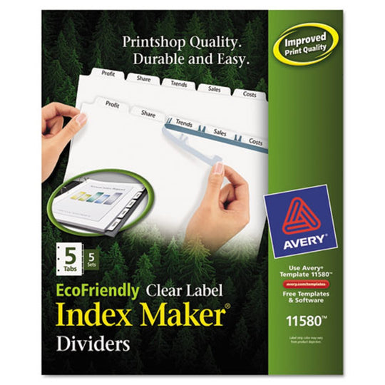 INDEX MAKER INDEX DIVIDER - TAB COLOR WHITE