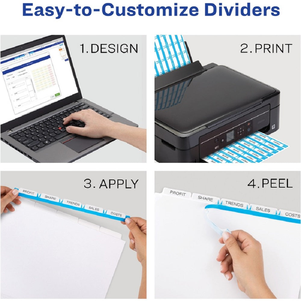 INDEX MAKER INDEX DIVIDER - TAB COLOR WHITE