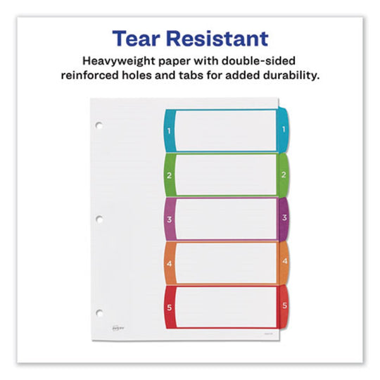 CUSTOMIZABLE TOC READ INDEX MULTICOLOR DIVIDERS - LETTER