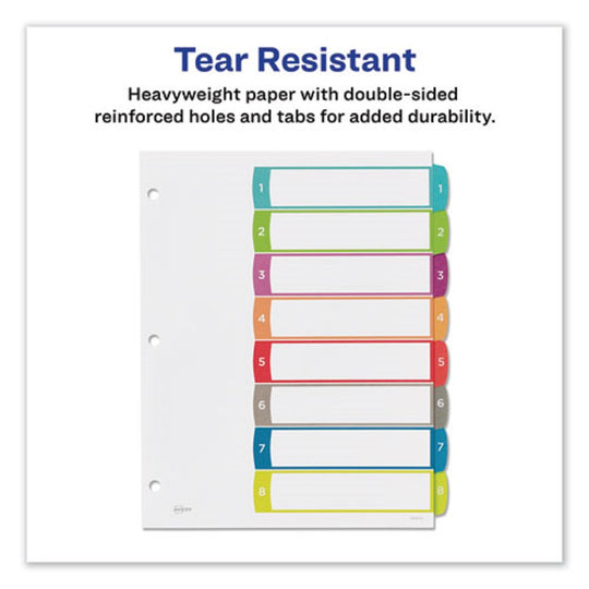 READY INDEX CUSTOMIZABLE TOC BINDER DIVIDERS - MULTICOLOR DIVIDERS