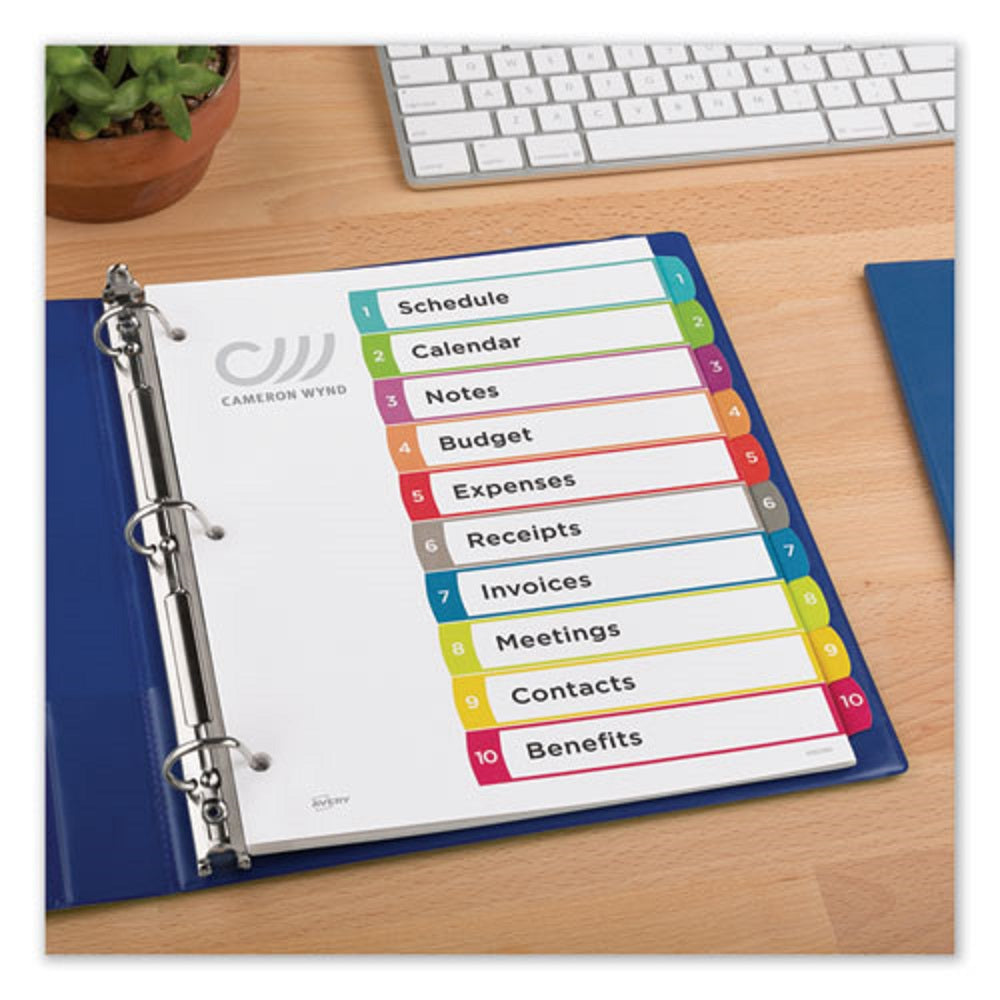 CUSTOMIZABLE TOC READY INDEX JULTICOLOR DIVIDERS