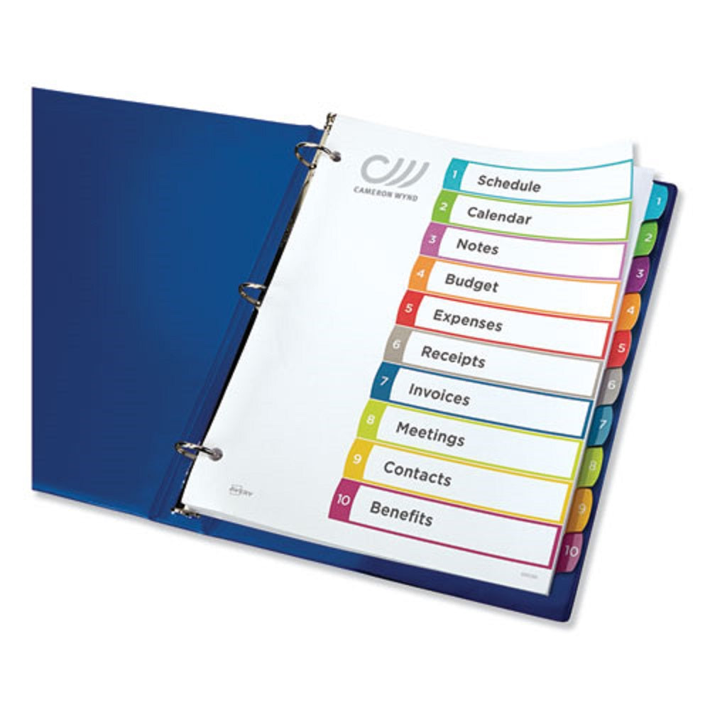 CUSTOMIZABLE TOC READY INDEX JULTICOLOR DIVIDERS