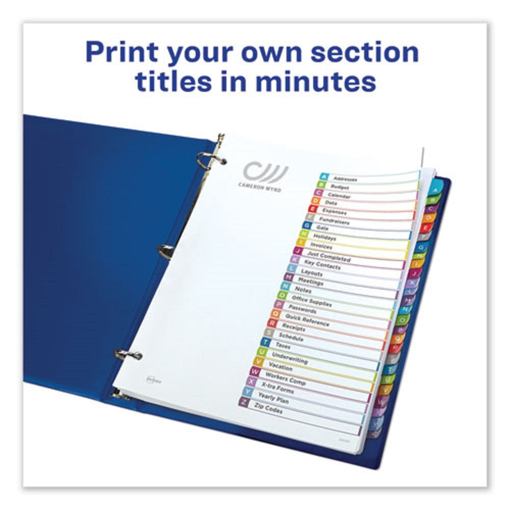 READY INDEX TAB BINDER DIVIDERS - MULTI-COLOR TABS