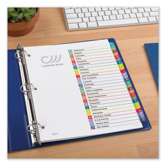 READY INDEX TAB BINDER DIVIDERS - MULTI-COLOR TABS