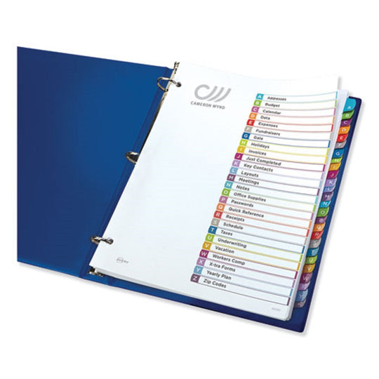 READY INDEX TAB BINDER DIVIDERS - MULTI-COLOR TABS