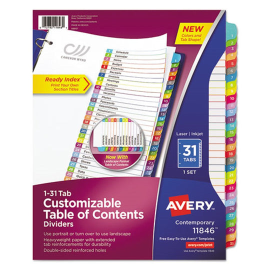 READY INDEX - MULTI-COLOR DIVIDERS - LETTER