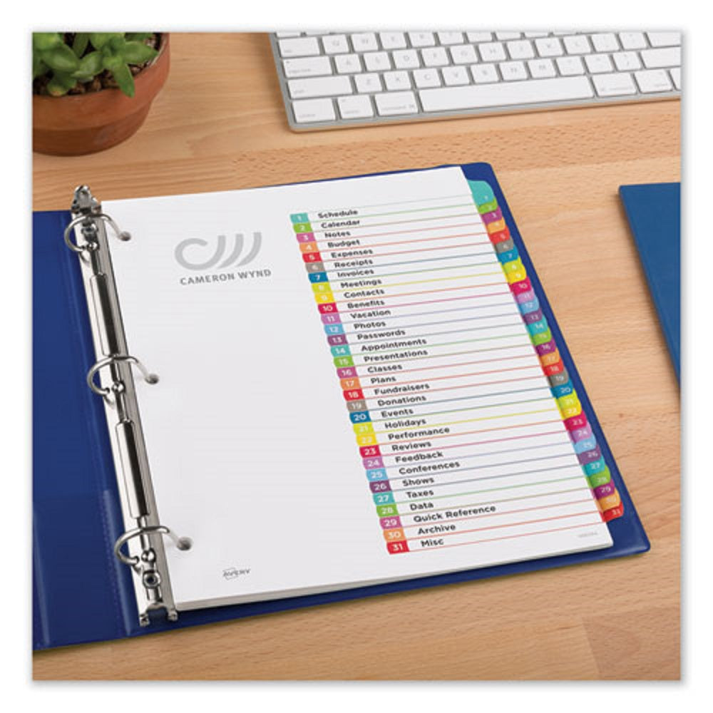 READY INDEX - MULTI-COLOR DIVIDERS - LETTER