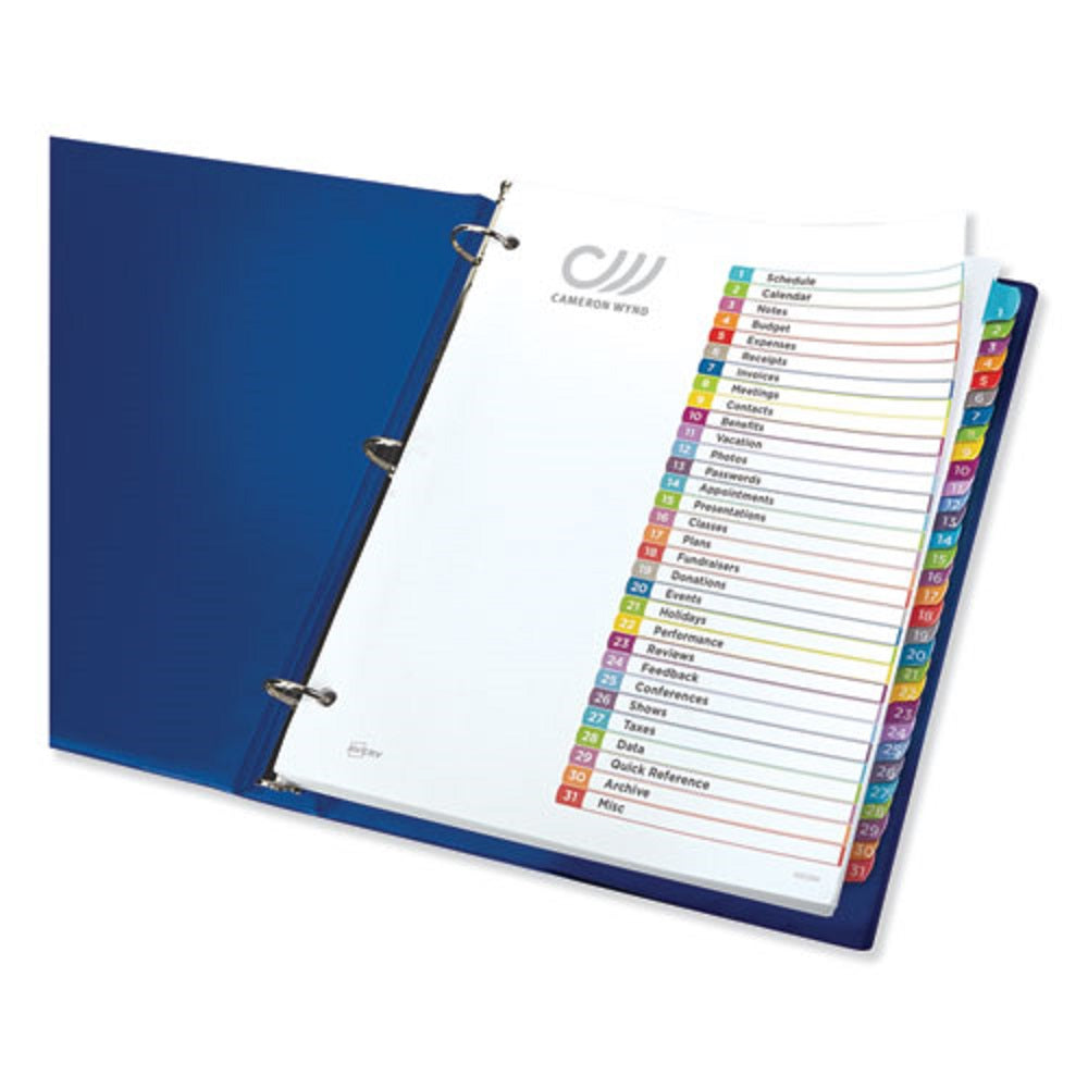 READY INDEX - MULTI-COLOR DIVIDERS - LETTER