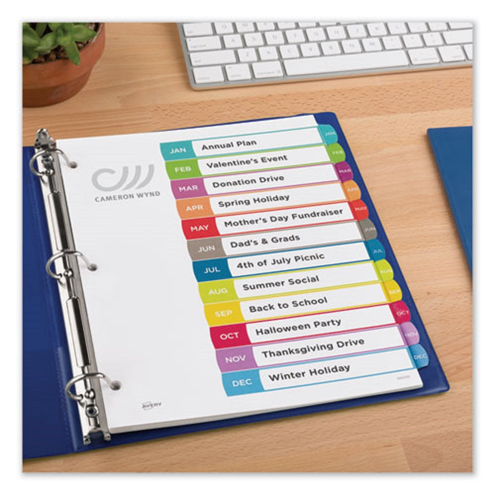 AVERY READY INDEX BINDER DIVIDERS - CUSTOMIZABLE TABLE of CONTENTS