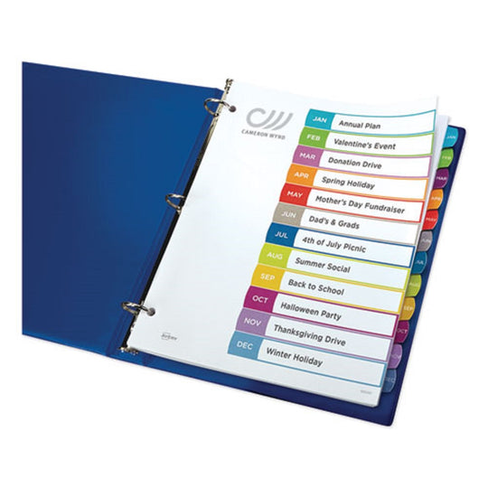 AVERY READY INDEX BINDER DIVIDERS - CUSTOMIZABLE TABLE of CONTENTS