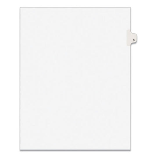 PREPRINTED LEGAL EXHIBIT SIDE TAB INDEX DIVIDERS - AVERY STYLE - WHITE