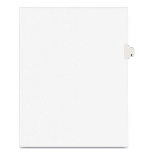 PREPRINTED LEGAL EXHIBIT SIDE TAB INDEX DIVIDERS - 10 TAB - WHITE