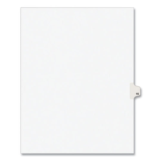 PREPRINTED LEGAL EXHIBIT SIDE TAB INDEX DIVIDERS, 10 TAB - WHITE