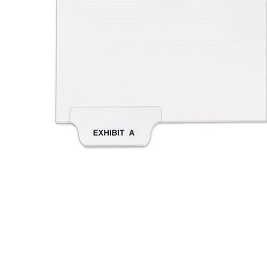 PREPRINTED LEGAL BOTTOM TAB DIVIDERS, EXHIBIT A - WHITE