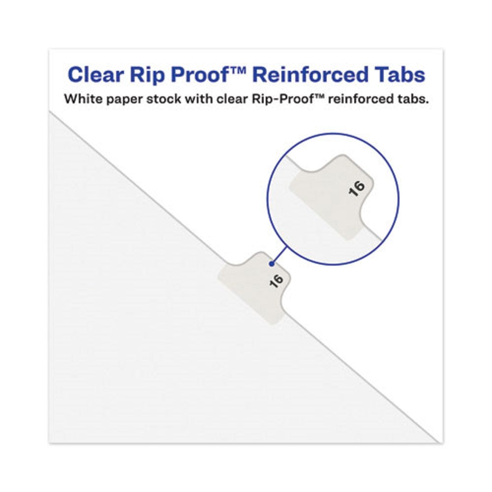 PREPRINTED LEGAL BOTTOM TAB DIVIDERS, EXHIBIT A - WHITE