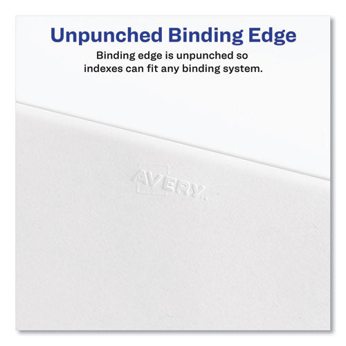 PREPRINTED LEGAL BOTTOM TAB DIVIDER, EXHIBIT B,  AVERY STYLE - WHITE