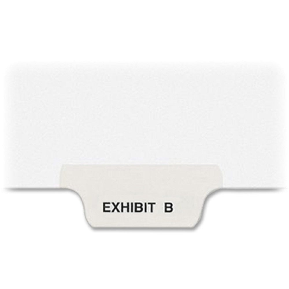 PREPRINTED LEGAL BOTTOM TAB DIVIDER, EXHIBIT B,  AVERY STYLE - WHITE