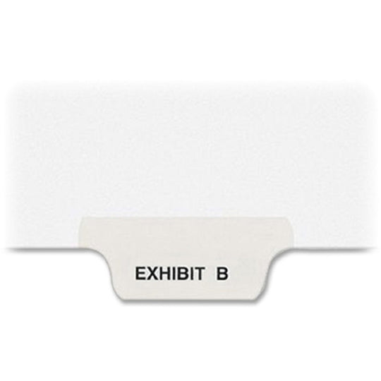 PREPRINTED LEGAL BOTTOM TAB DIVIDER, EXHIBIT B,  AVERY STYLE - WHITE