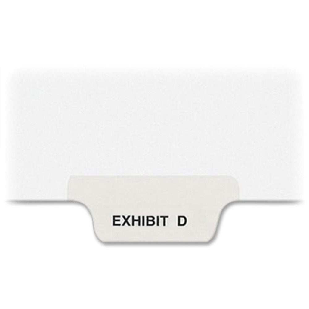 PREPRINTED LEGAL BOTTOM TAB DIVIDER, EXHIBIT D, LETTER - WHITE