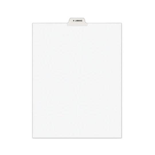 PREPRINTED LEGAL BOTTOM TAB DIVIDER, EXHIBIT H - WHITE