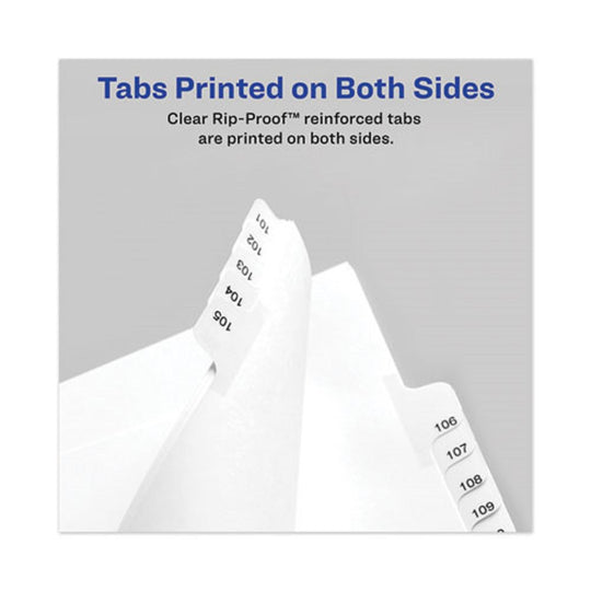 PREPRINTED LEGAL BOTTOM TAB DIVIDER, EXHIBIT H - WHITE