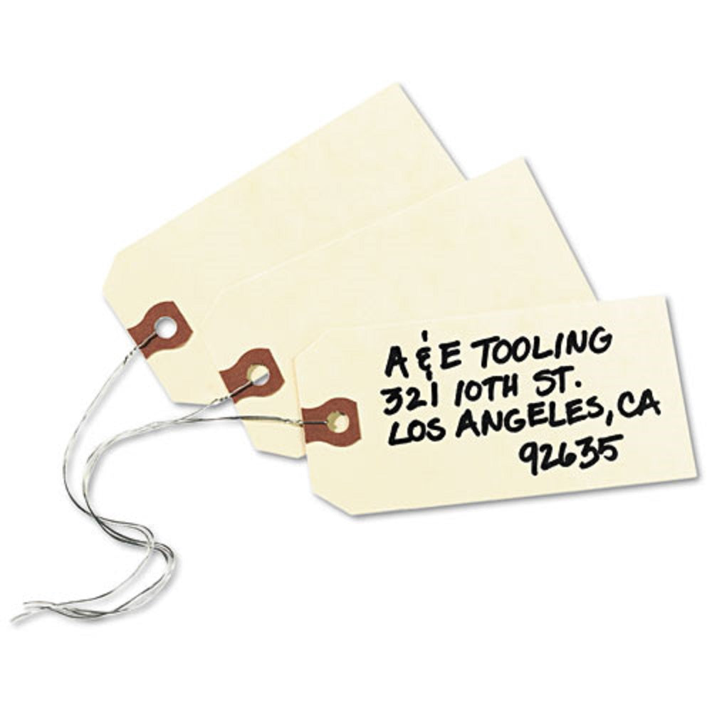 DOUBLE WIRED SHIPPING TAGS - MANILA