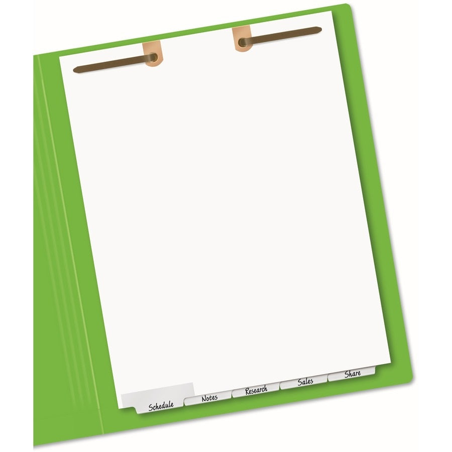 WRITE AND ERASE TAB DIVIDERS FOR CLASSIFICATION FOLDERS, 5 TAB