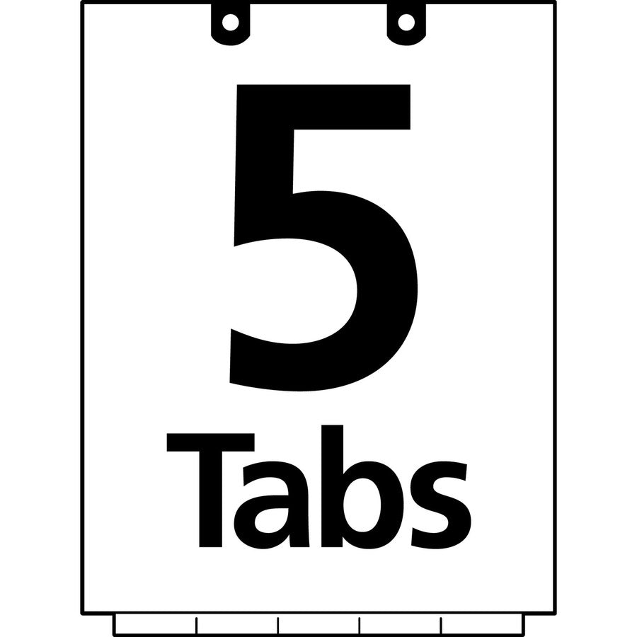 WRITE AND ERASE TAB DIVIDERS FOR CLASSIFICATION FOLDERS, 5 TAB