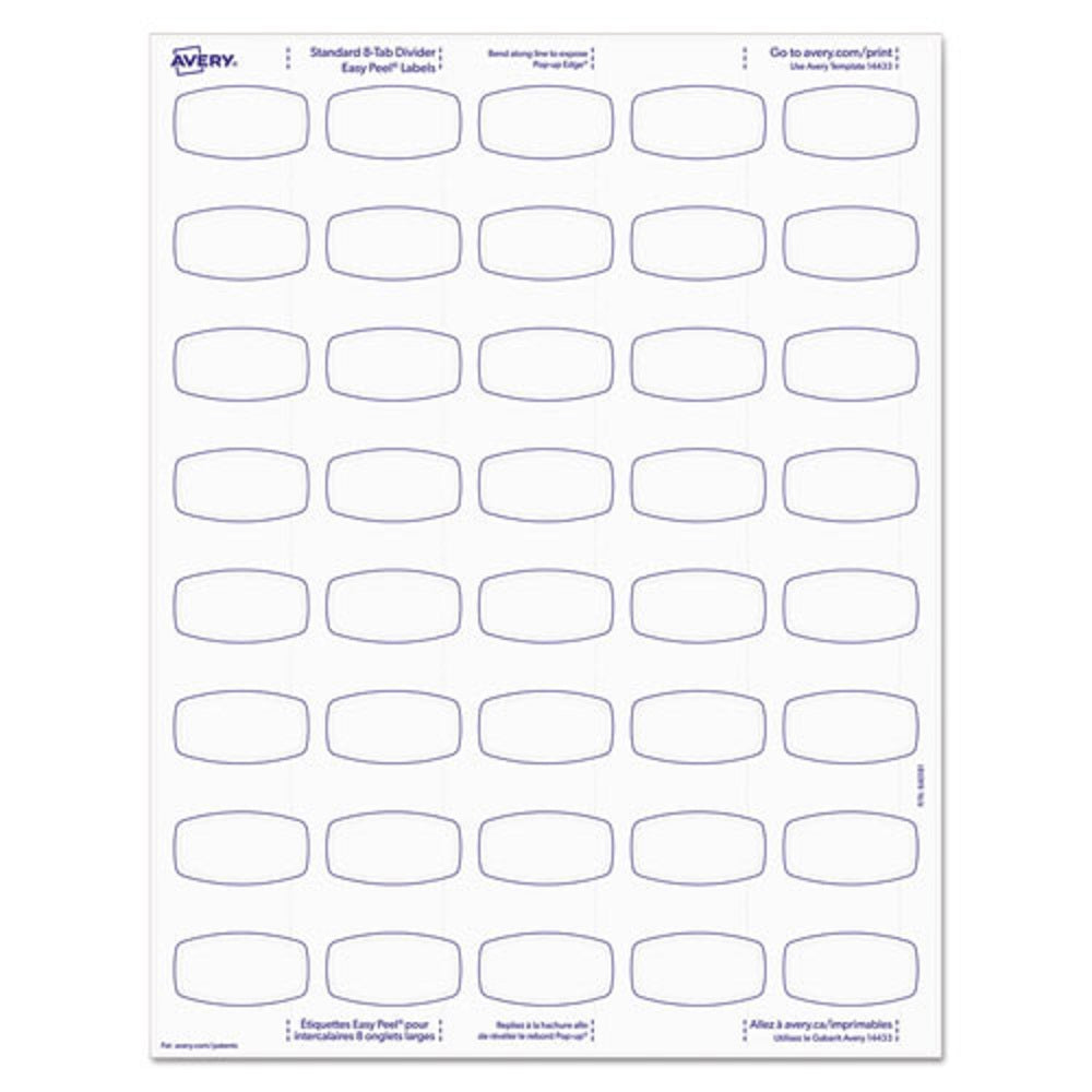 AVERY BIG TAB PRINTABLE WHITE LABEL DIVIDERS