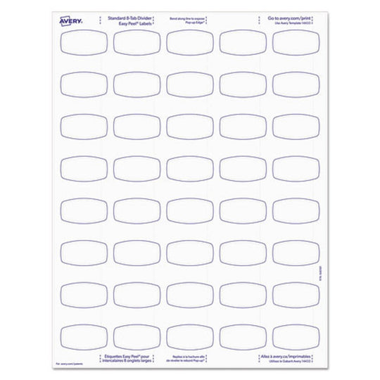 AVERY BIG TAB PRINTABLE WHITE LABEL DIVIDERS