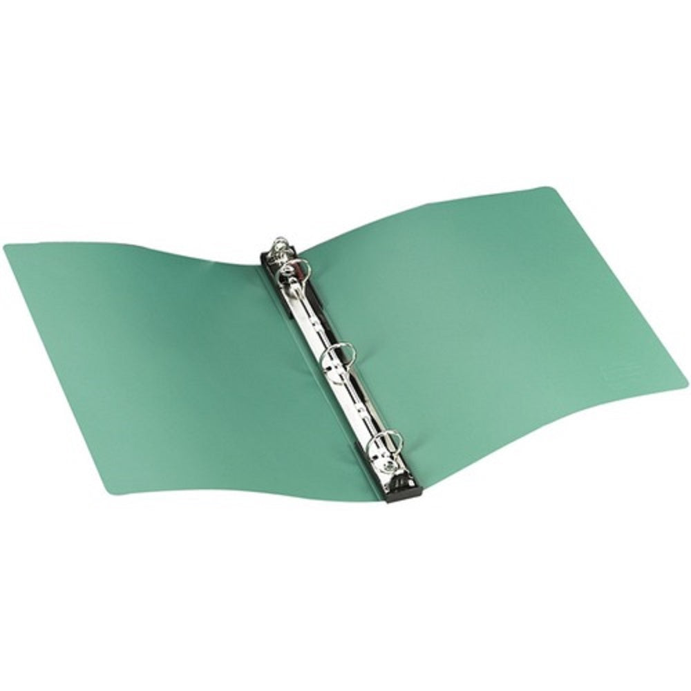 HANGING STORAGE FLEXIBLE NON-VIEW BINDER W/ ROUND RINGS - GREEN