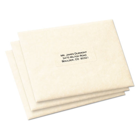 MATTE CLEAR EASY PEEL MAILING LABELS W/ SURE FEED TECHNOLOGY, LASER PRINTERS - CLEAR