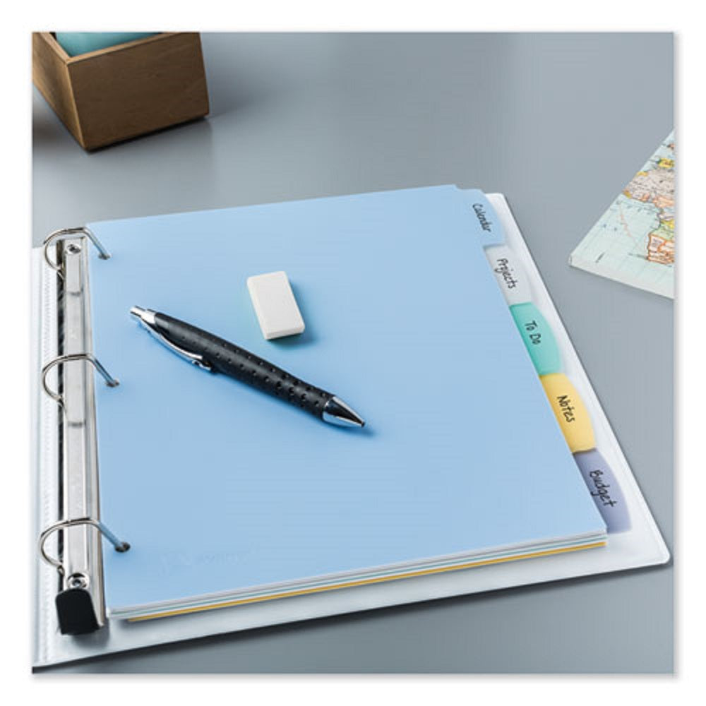 BIG TAB WRITE & ERASE DURABLE DIVIDERS - 5 MULTI-COLOR TABS