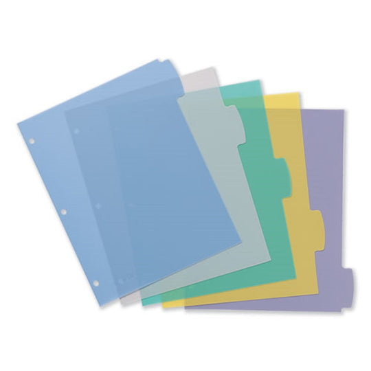 BIG TAB WRITE & ERASE DURABLE DIVIDERS - 5 MULTI-COLOR TABS