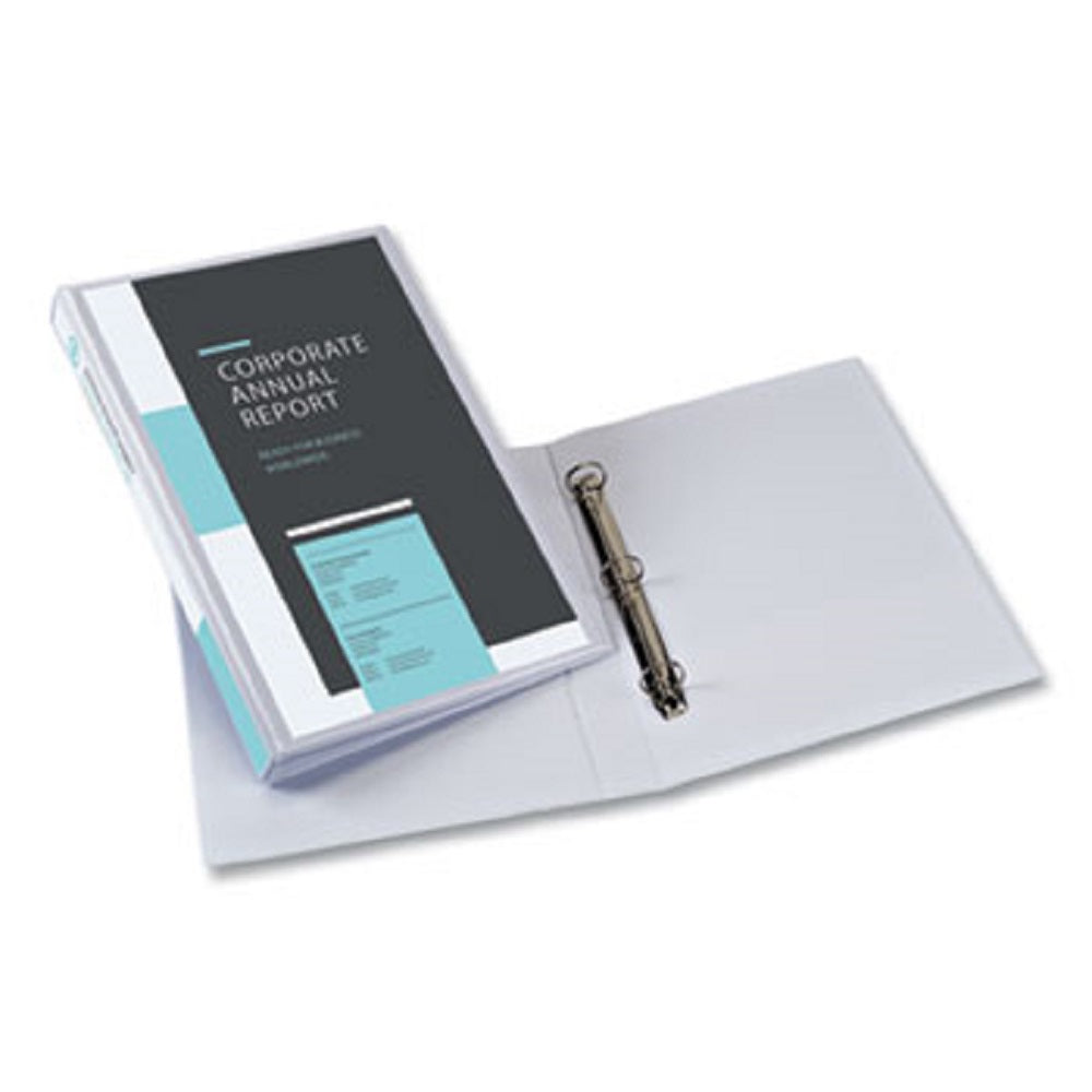 LEGAL THREE RING VIEW BINDER - WHITE