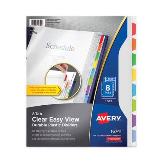 EASY VIEW PLASTIC DIVIDERS - CLEAR