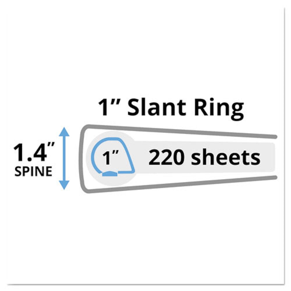 DURABLE VIEW BINDER W/ DURAHINGE AND SLANT RINGS - WHITE