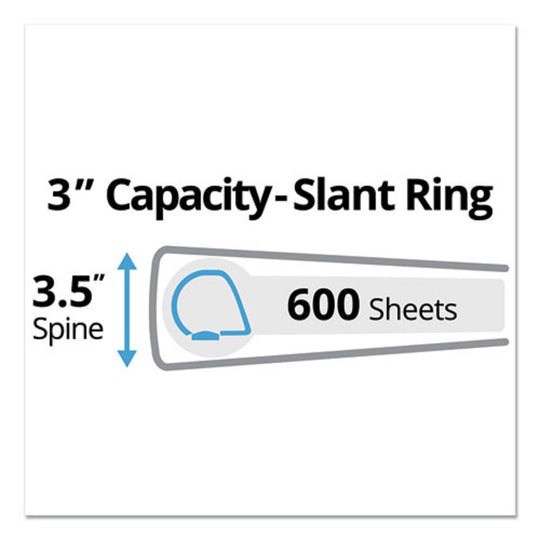 DURABLE VIEW BINDER W/ DURAHINGE & SLANT RINGS - WHITE